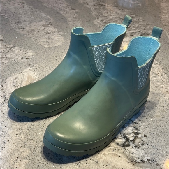 Laura Ashley Sage Garden Rain Boots Size 9 - Picture 10 of 10